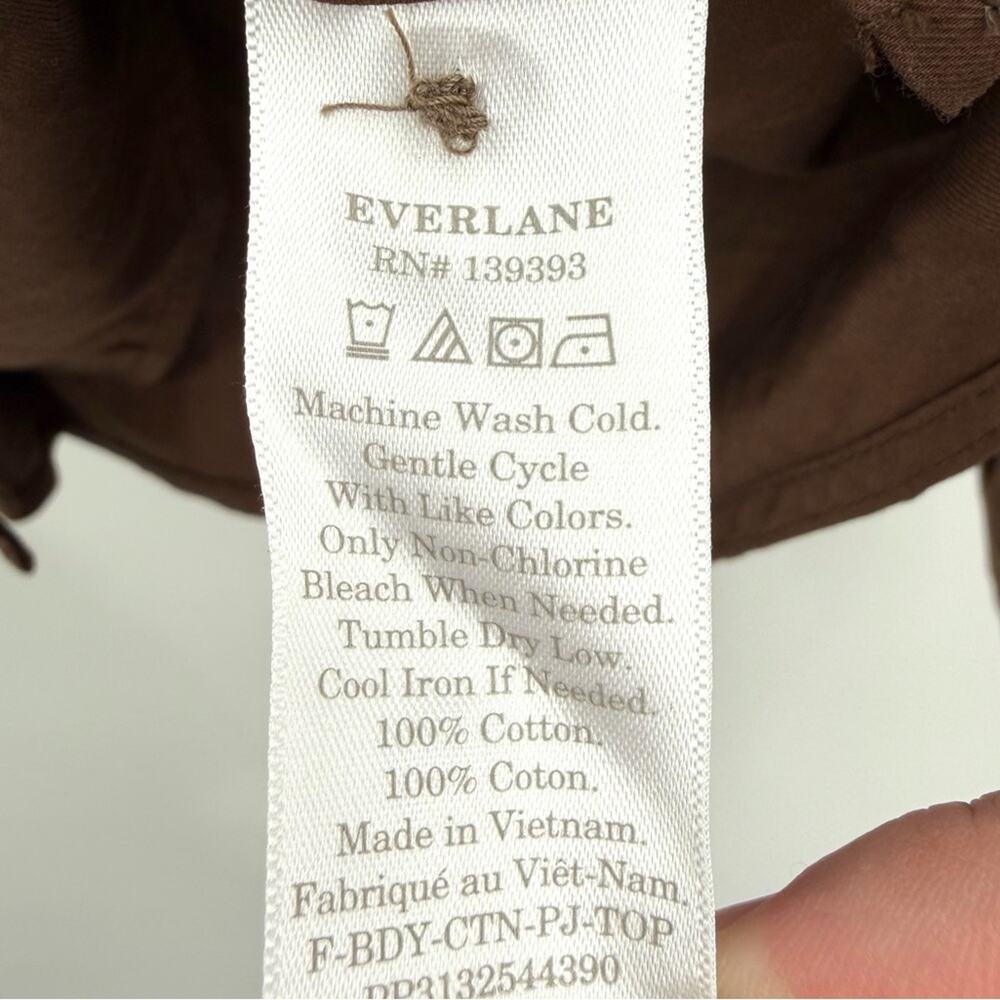 Everlane 100% Cotton Button Down Top in chestnut Size S - Picture 6 of 8